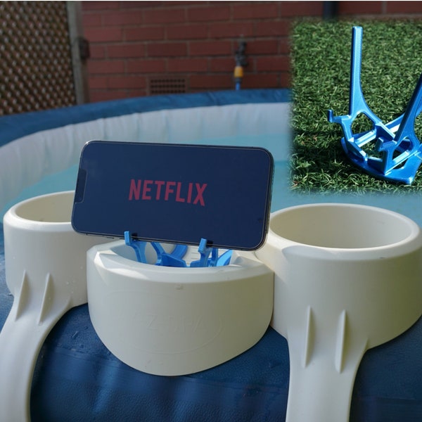 Hot tub phone holder, for lay z spa