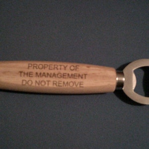 Custom Wooden Bottle Opener