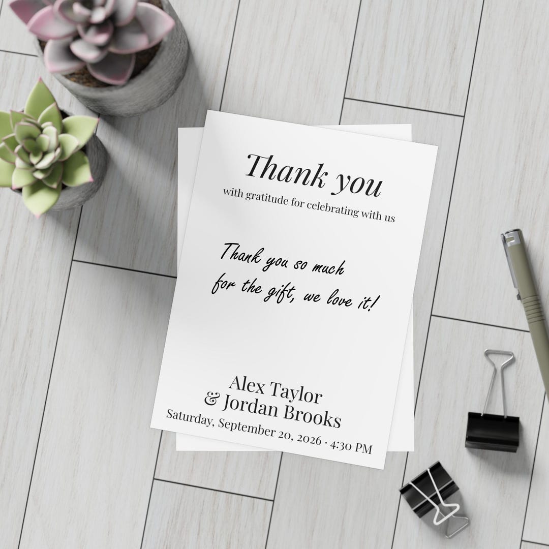 Personalized Wedding Thank You Cards