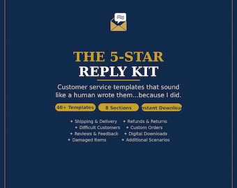Customer Service Email Templates for Etsy Sellers — 40+ Done-for-You Replies