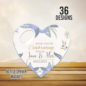 Bulk Wedding Bottle Opener, Party Favor, Wedding favors, Magnetic Bottle Opener, Personalized Gifts,