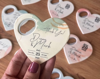 Herz Flaschenöffner Magnet, personalisierte Hochzeitsgeschenke