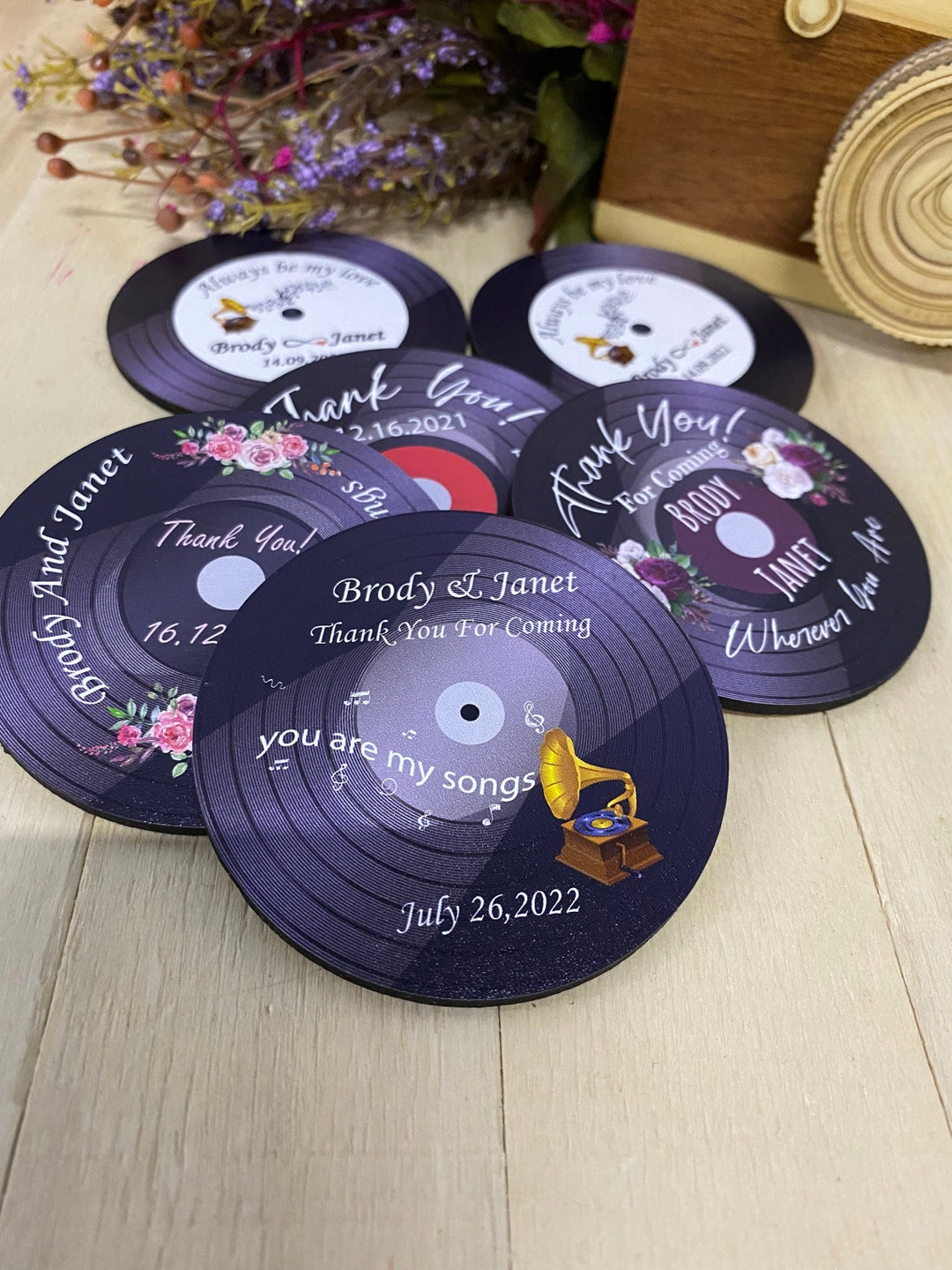 Bulk Wedding Personalized Wedding Favors, Party Favor, Vintage Wooden