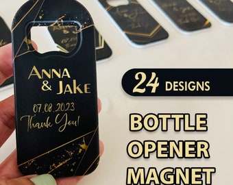 Custom Wedding Favor Magnet, Wedding Souvenir For Guests, Wedding Favors, Save The Date Magnets, Kraft Themed, Magnetic Bottle Openers,