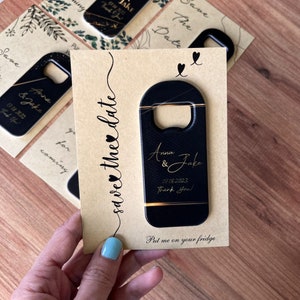 Hochzeit Gastgeschenk, personalisiertes individuelles Geschenk, Hochzeit Flaschenöffner Gastgeschenke, Save The Date Karten, Hochzeit Souvenirs Magnete