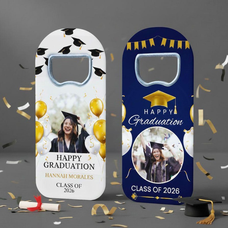 Personalized Graduation Magnet, Class of 2026 Gift, Custom Grad Favor ...
