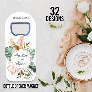 Personalized Wedding Favors, Unique Guest Gifts, Tailored Wedding Keepsakes, Custom Magnetic Bottle Opener,