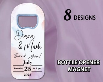 Custom Wedding Favor Magnet, Wedding Souvenir For Guests, Wedding Favors, Save The Date Magnets, Magnetic Bottle Openers,