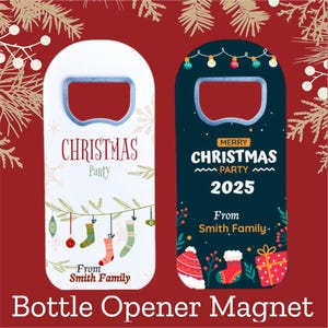 Kerstmis, bedankjes kerstfeest, aanpasbare kerstmagneet, feestcadeaus, souvenir kerstfeest, gelukkig nieuwjaar