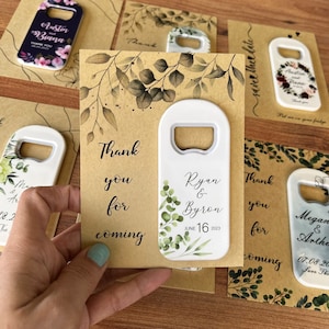 Wedding Party Favor for Guest , Personalized Custom Gift , Wedding Bottle Opener Favors , Save The Date Magnets , Wedding Souvenirs Magnets