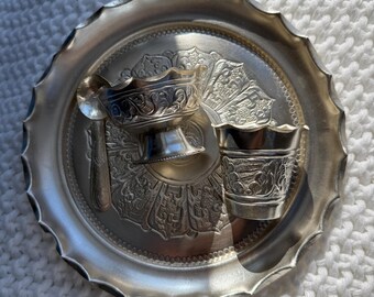Silver Plated THALI SET for Weaning Ceremony (Pasni) any Pooja or Decor