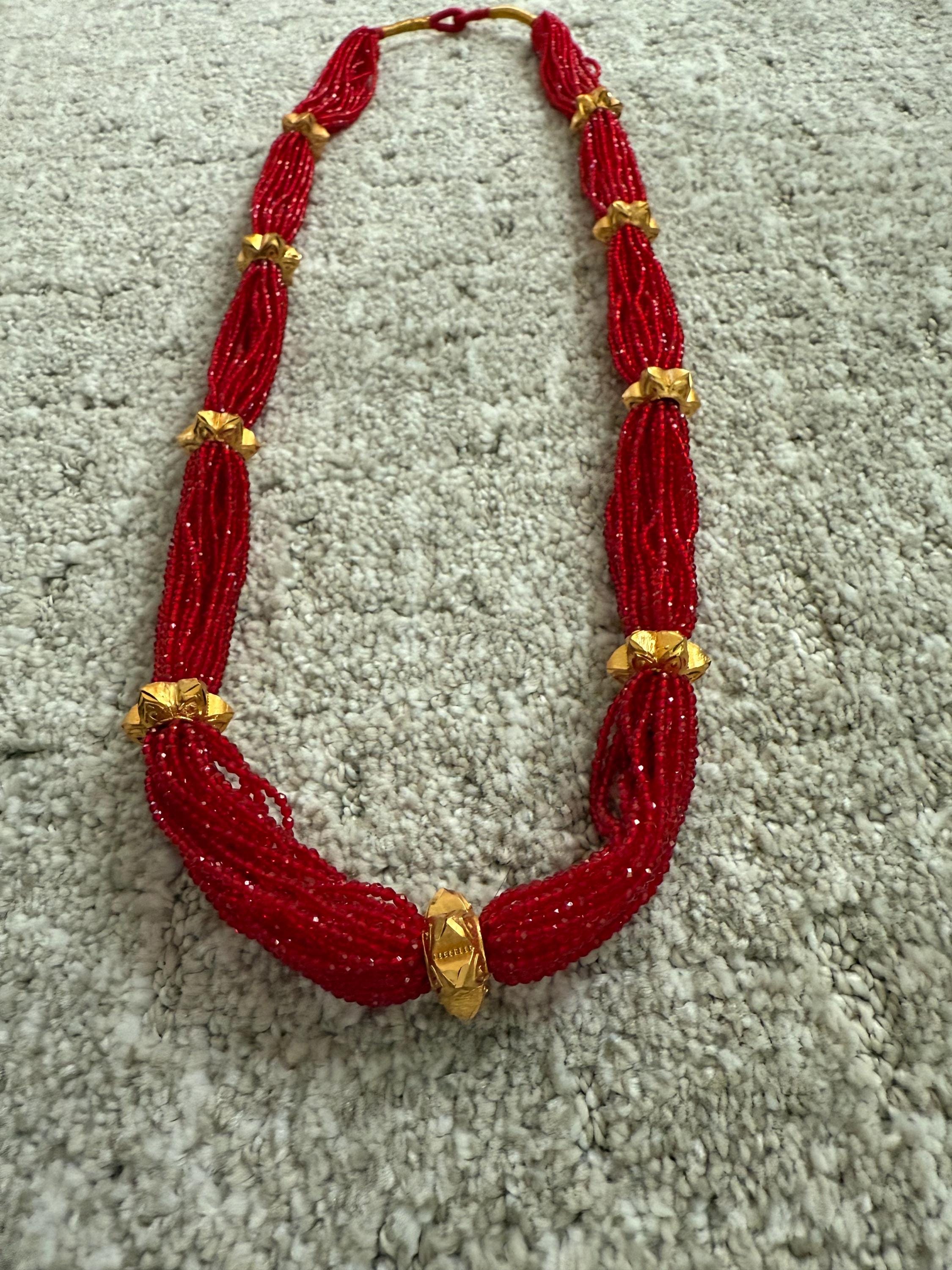 Nepali Naugedi Gold Plated Mala - Etsy