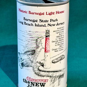 Iron City Beer Can Pull Tab Barnegat Lighthouse Empty 12 oz Straight Steel TO