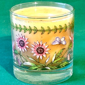 Schatzblume Glas Votivkerzenhalter Portmeirion Botanischer Garten RARE Muster 1970 Vintage