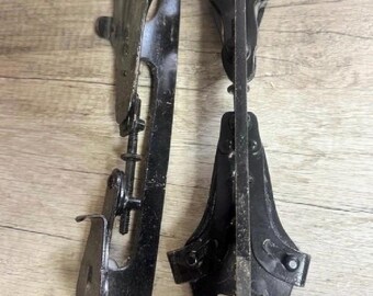 Antike P. Lowentraut Schlittschuhe Newark, New Jersey US Club Skate No. 28.5 Vintage