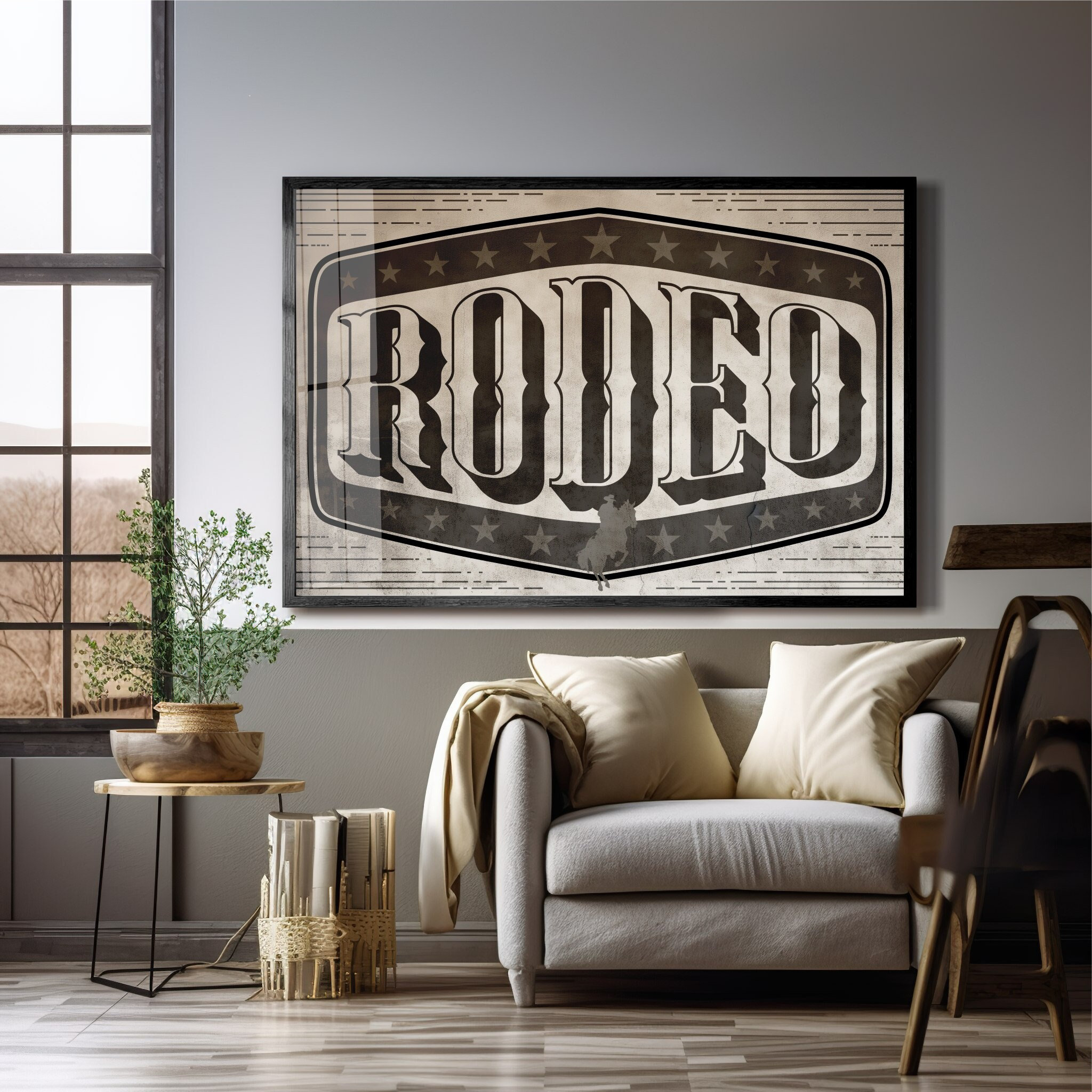 RODEO Print Retro Howdy Sign Western Decor Howdy Wall Art Howdy ...