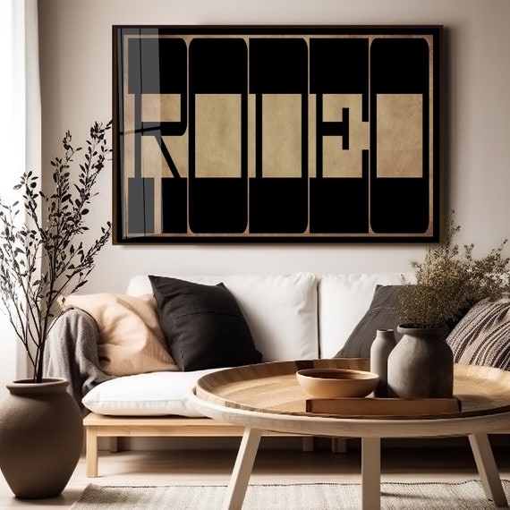 Rodeo Typography Art Print: Modern Southwestern Decor