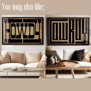 Howdy Typography Art Print, Western Decor, Southwestern Wall Art, Modern Design Poster, Southern Home Art, Type Design, Ranch Wall Decor