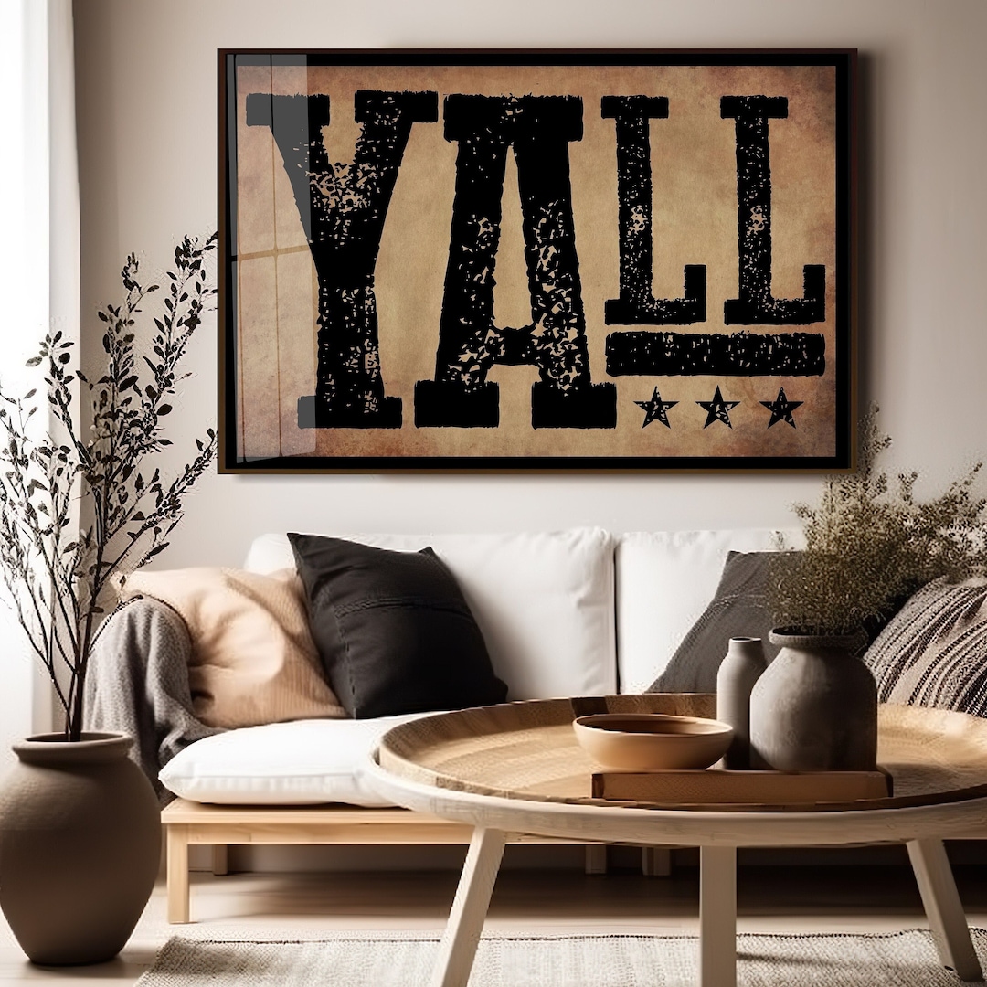 Ya'll Western Prints Western Decor Southwestern Wall Art Modern Design