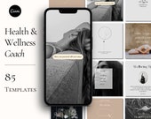 Health & Wellness Coach, Wellness Coach, Mental Health, Holistic Coach, Canva Social Media, Instagram Template, Life Coach, Health Wellness