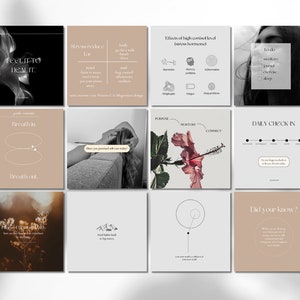 IDEAL FOR:
-Nutrition Coaches
Coaching
-Health Coaches
-Life Coaches
-Self Care Coaches
-Self Help Coaches
-Yoga Teachers
-Creative content
Creative posts

Instagram Premium Templates for coaches.
Contains Carousel Posts.
Creative design.