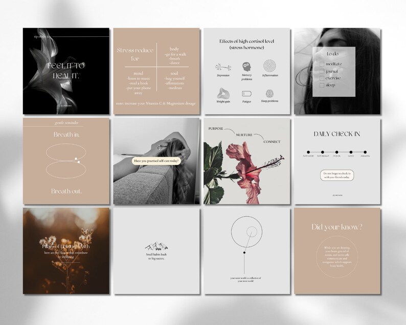 IDEAL FOR:
-Nutrition Coaches
Coaching
-Health Coaches
-Life Coaches
-Self Care Coaches
-Self Help Coaches
-Yoga Teachers
-Creative content
Creative posts

Instagram Premium Templates for coaches.
Contains Carousel Posts.
Creative design.