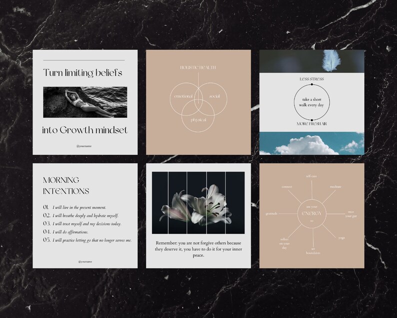 IDEAL FOR:
-Nutrition Coaches
Coaching
-Health Coaches
-Life Coaches
-Self Care Coaches
-Self Help Coaches
-Yoga Teachers
-Creative content
Creative posts

Instagram Premium Templates for coaches.
Contains Carousel Posts.
Creative design.