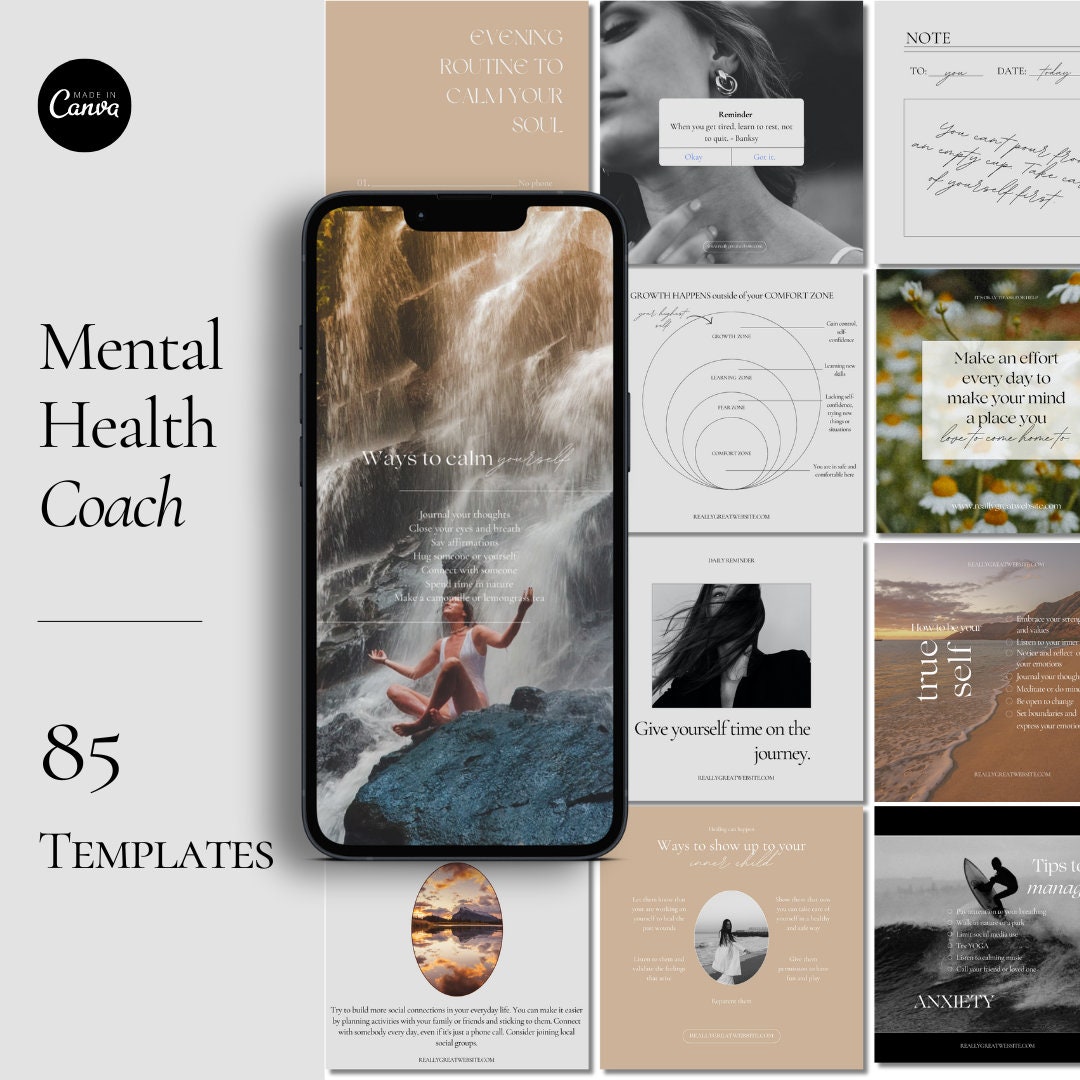 Therapist Instagram Templates, Mental Health Templates, Psychologist ...