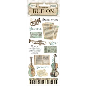 Stamperia - Rub-on - Music - Instruments