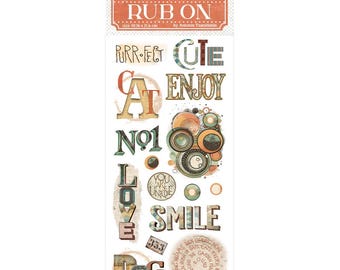 Stamperia - Rub-on - Furry Friends - Writings