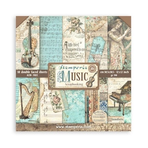 Stamperia - 12X12 Paper Pad -  Stamperia - Music