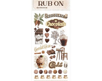 Stamperia - Rub-on - Café et chocolat - Elements