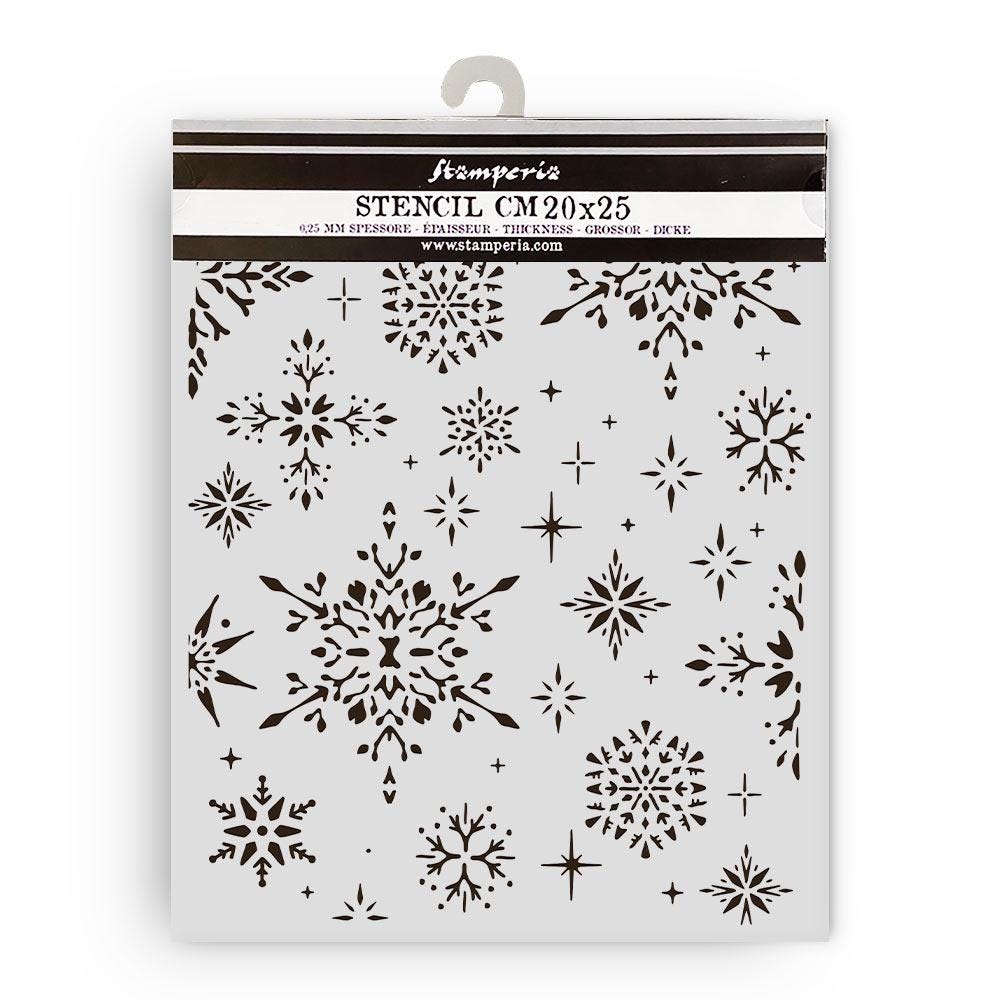 Stamperia - Thick Stencil - The Owl's House - Snowflakes - 20cm X 25cm
