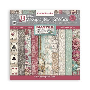 Stamperia - 12X12 Paper Pad - Maxi Background Selection - Master of Magic
