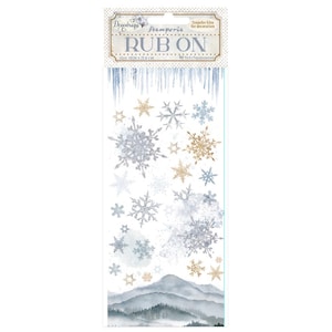 Stamperia - Rub-on - Dewdrops- Snowflakes