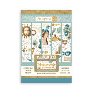 Stamperia- Washi pad 8 sheets A5 - Masquerade