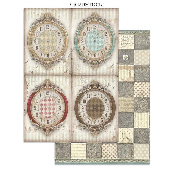 Autocollants Et Fonds Stamperia - Thème Alice à Noël - Pour Scrapbooking, Journaling, Cartes