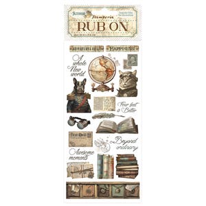 Stamperia - Rub-on - Alterego -  Books