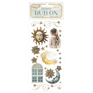 Stamperia - Rub-on - Masquerade - Sun and Moon
