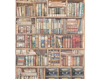 Stamperia - A4 Rice Paper - Venice City of Art - Vintage Books