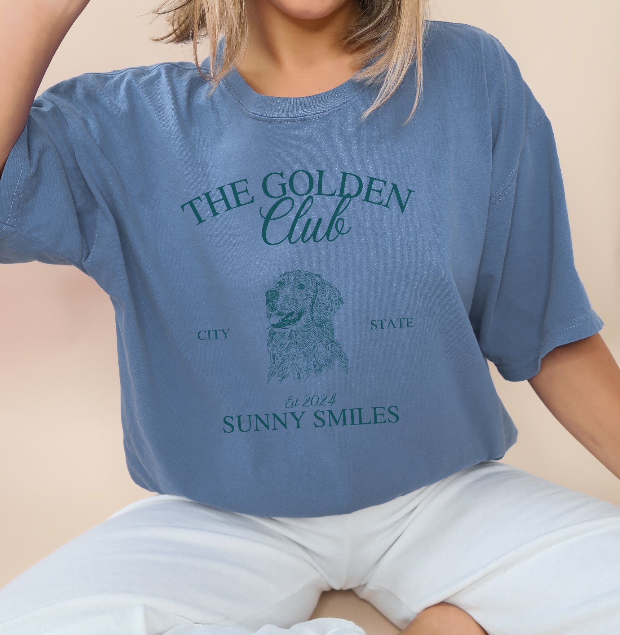 Custom Golden Retriever Club T-Shirt, Personalized Dog