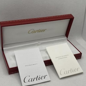 Boite CARTIER Must II Stylo Bille Box + Papiers Et Certificat De Garantie