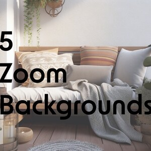 Zoom Background, Zoom Office Background, Zoom Background Home Office, Zoom Backgrounds, Scandinavian Hygge Zoom Backgrounds, set of 5