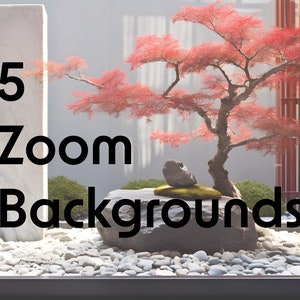 Zoom Background, Zoom Office Background, Zoom Background Home Office, Zoom Backgrounds, Zen Courtyard Zoom Backgrounds, set of 5