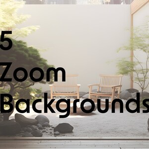 Zoom Background, Zoom Office Background, Zoom Background Home Office, Zoom Backgrounds, Zen Courtyard Zoom Backgrounds, set of 5