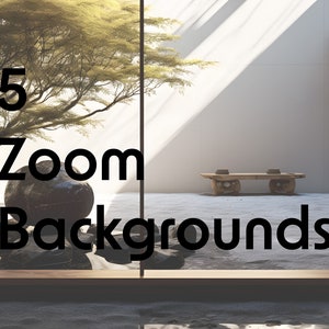 Zoom Background, Zoom Office Background, Zoom Background Home Office, Zoom Backgrounds, Zen Courtyard Zoom Backgrounds, set of 5