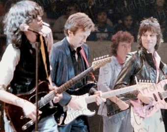 Jimmy Page, Eric Clapton and Jeff Beck at the ARMS Concert in 1983