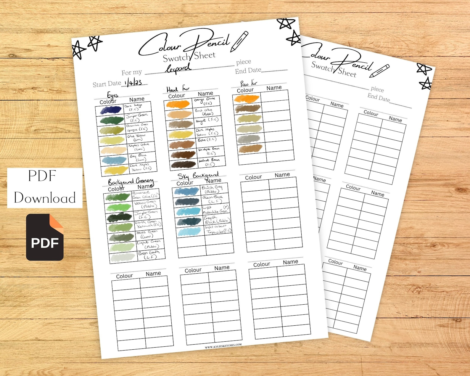 Colour Pencil Swatch Sheet Color Swatch Chart Colour Swatch Template Colour Pencil Swatch Sheet Color Swatch Chart Colour Swatch Template