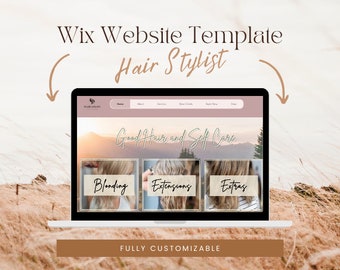 Wix Website Template - Hair Salon - Hair Stylist - Wix Layout - Wix Themes - Customizable Wix Template - Wix Website Template Hair