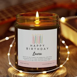 Happy birthday candles personalized
